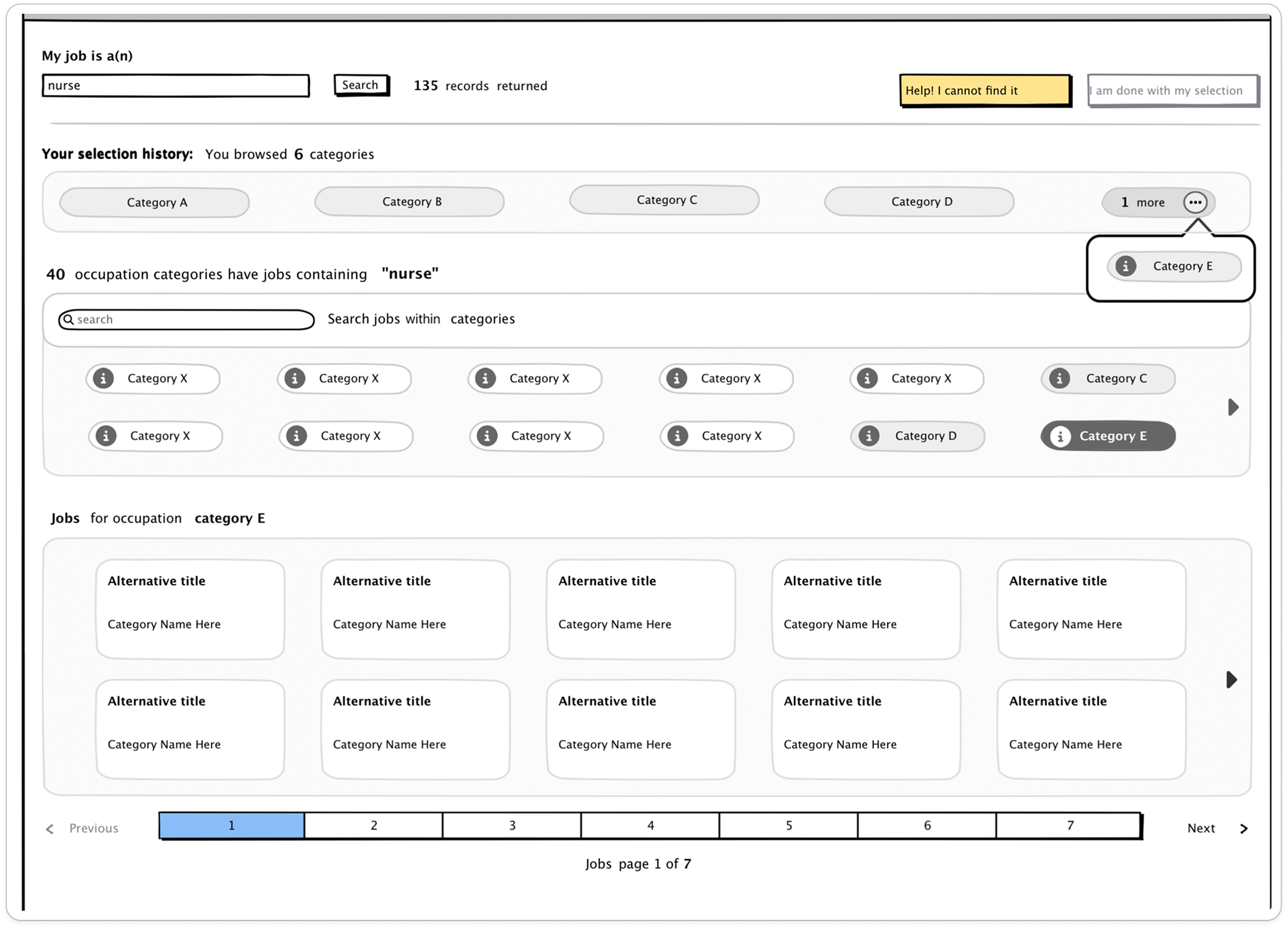 Lo-fi - browsed categories tracked, revisit any in one click